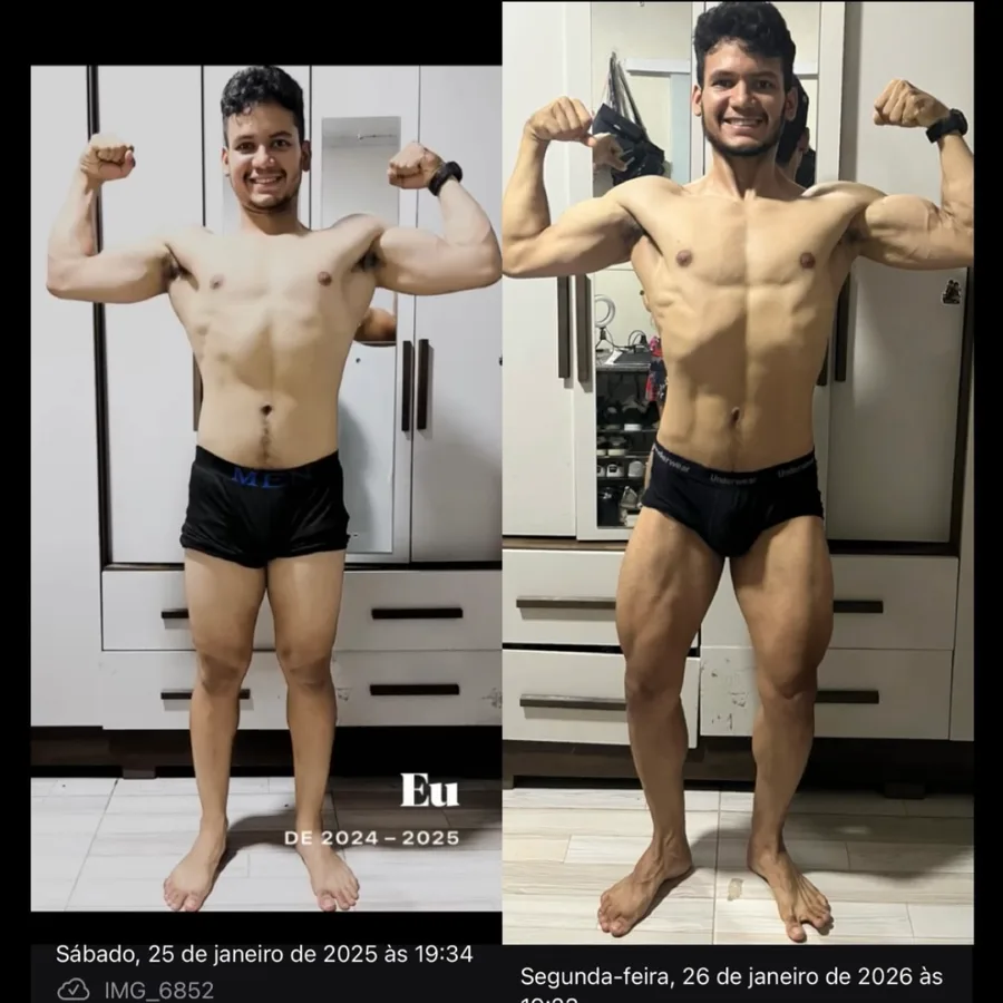 Antes e depois de aluna do LFTEAM