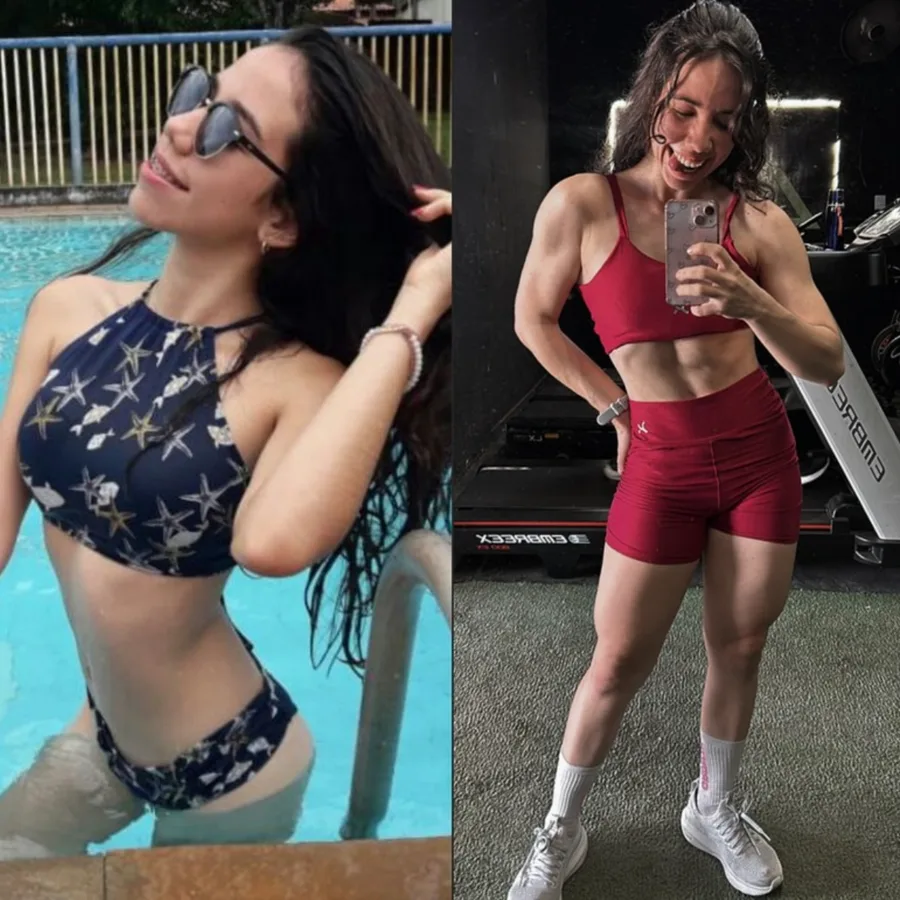 Antes e depois de aluna do LFTEAM