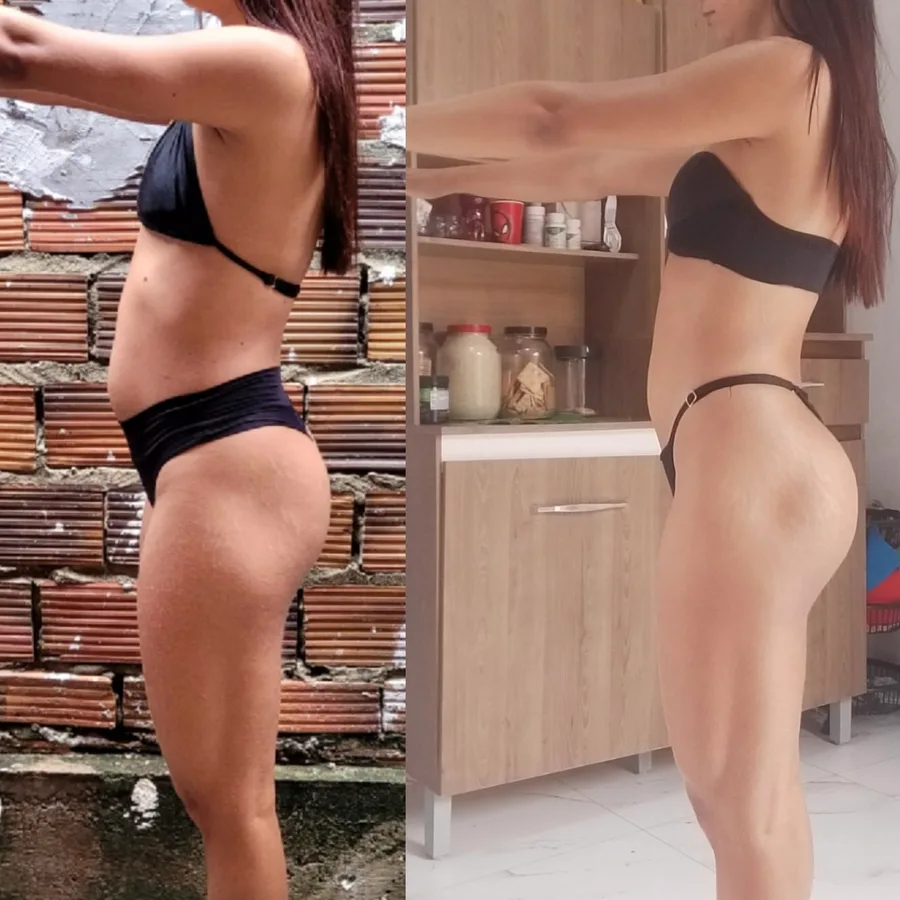 Antes e depois de aluna do LFTEAM